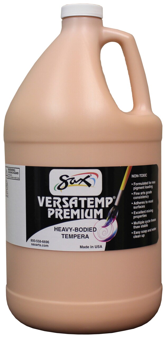 Sax Versatemp Premium Heavy-Bodied Tempera Paint, 1 Gallon, Peach